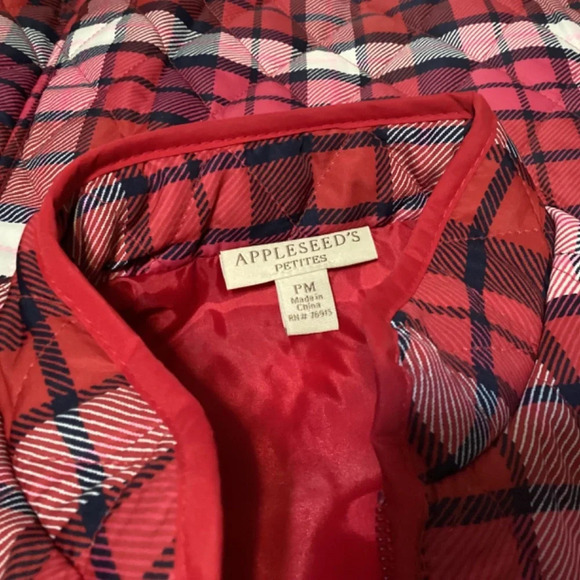 Appleseeds SZ MP Vest quilted plaid pink sporty preppy athletic vibrant … - Picture 5 of 9